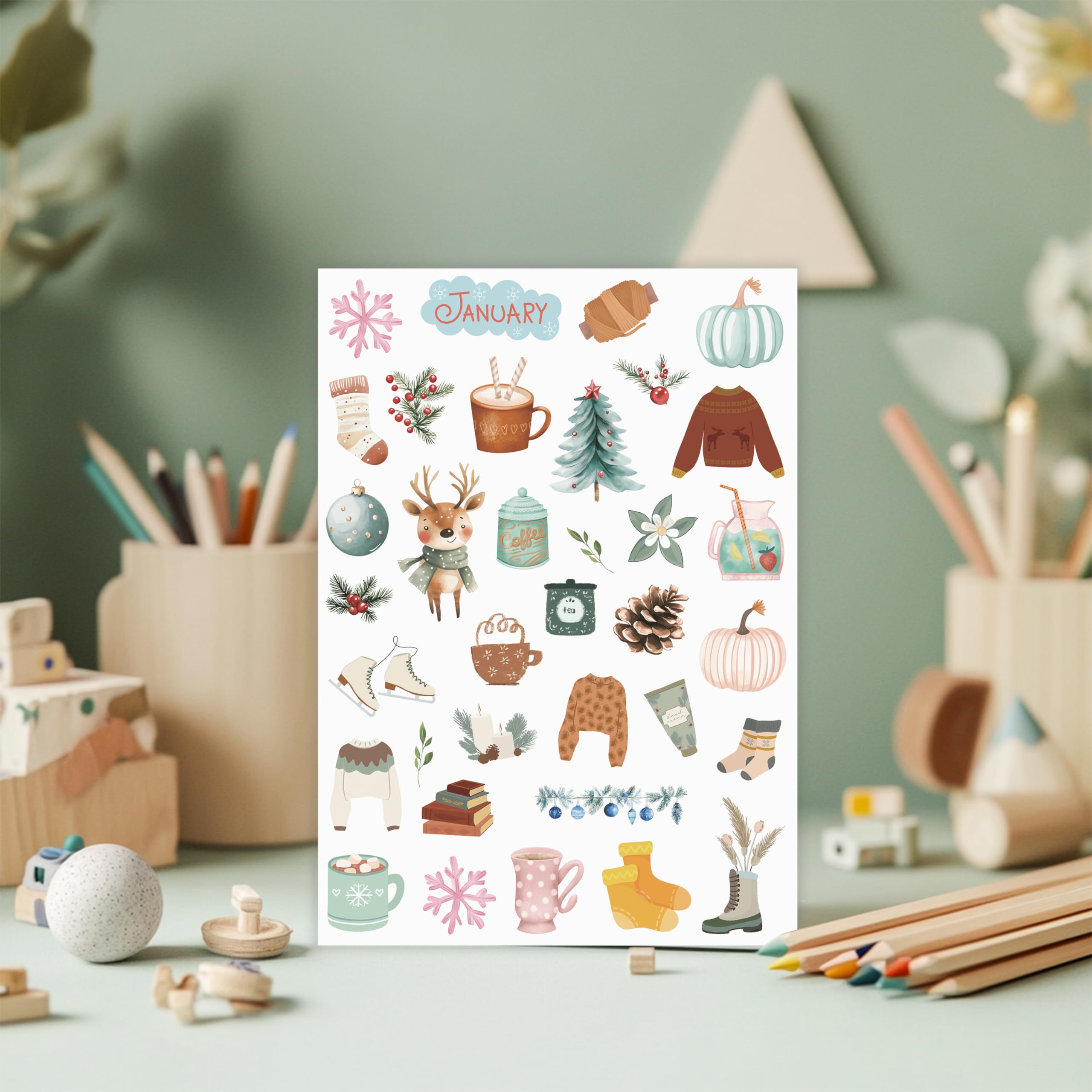 Planner Stickers (24 Page, 1000+ Stickers, Multicolor, Paper, Vintage Style, Holiday & Seasonal Themed, Planner & Scrapbook Accessories)