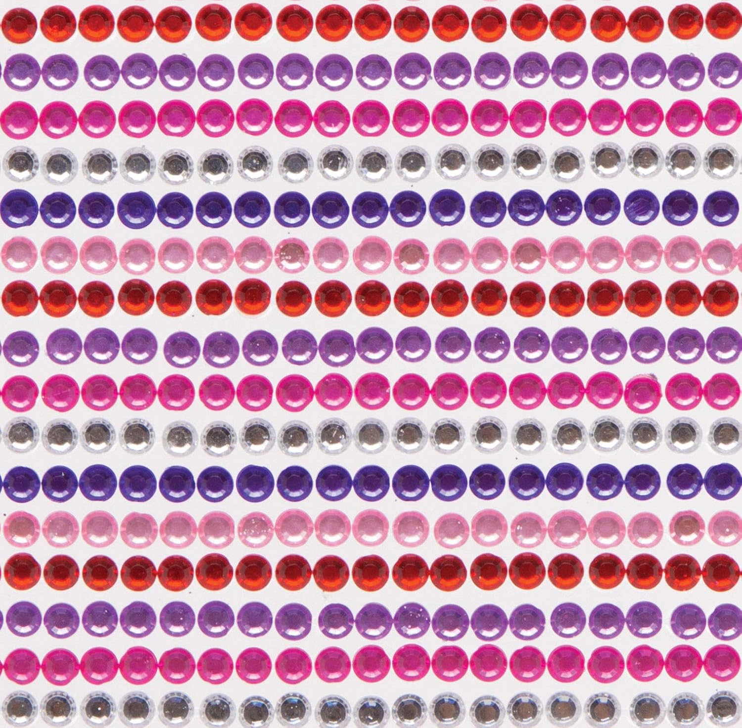 Baker Ross AT369 Red, Pinks & Purple Self-adhesive Gems, Pack of 900