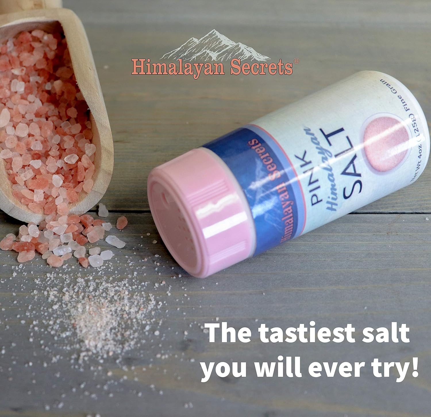 Natural Pink Himalayan Cooking Salt - Kosher Certified Fine Grain Gourmet Salt in Mini 4 oz Shaker - Heart Healthy Salt Packed with Minerals : Grocery & Gourmet Food