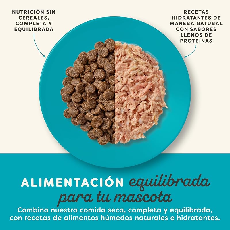 Comida seca natural sem cereais para gatos adultos, sabor de frango - 2 kg de saco selável (Verpackung kann variieren)