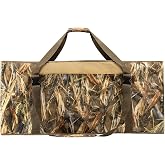 LIFXIZE 12 Slot Duck Decoy Bag with Carrying Padded Shoulders Hunting Blind Camo Printing Duck Decoy Bag with Smart Mesh Bottom Drainage System
