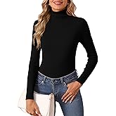OUKODS Women's Turtleneck Long Sleeve Shirts Fall Fashion Basic Thermal Underwear Tops Winter Clothes 2025