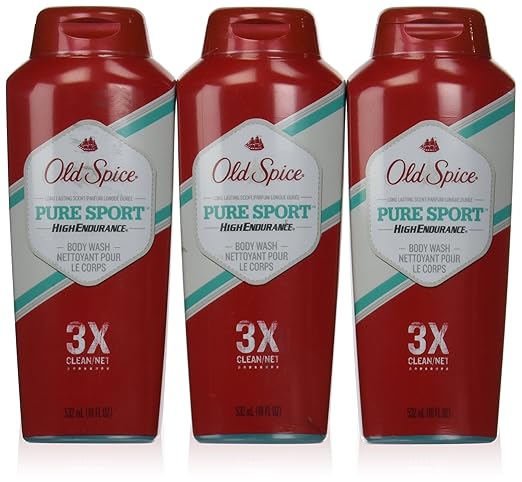 Old Spice High Endurance Pure Sport Scent Men's Body Wash 18 Fl Oz (3 Pack)
