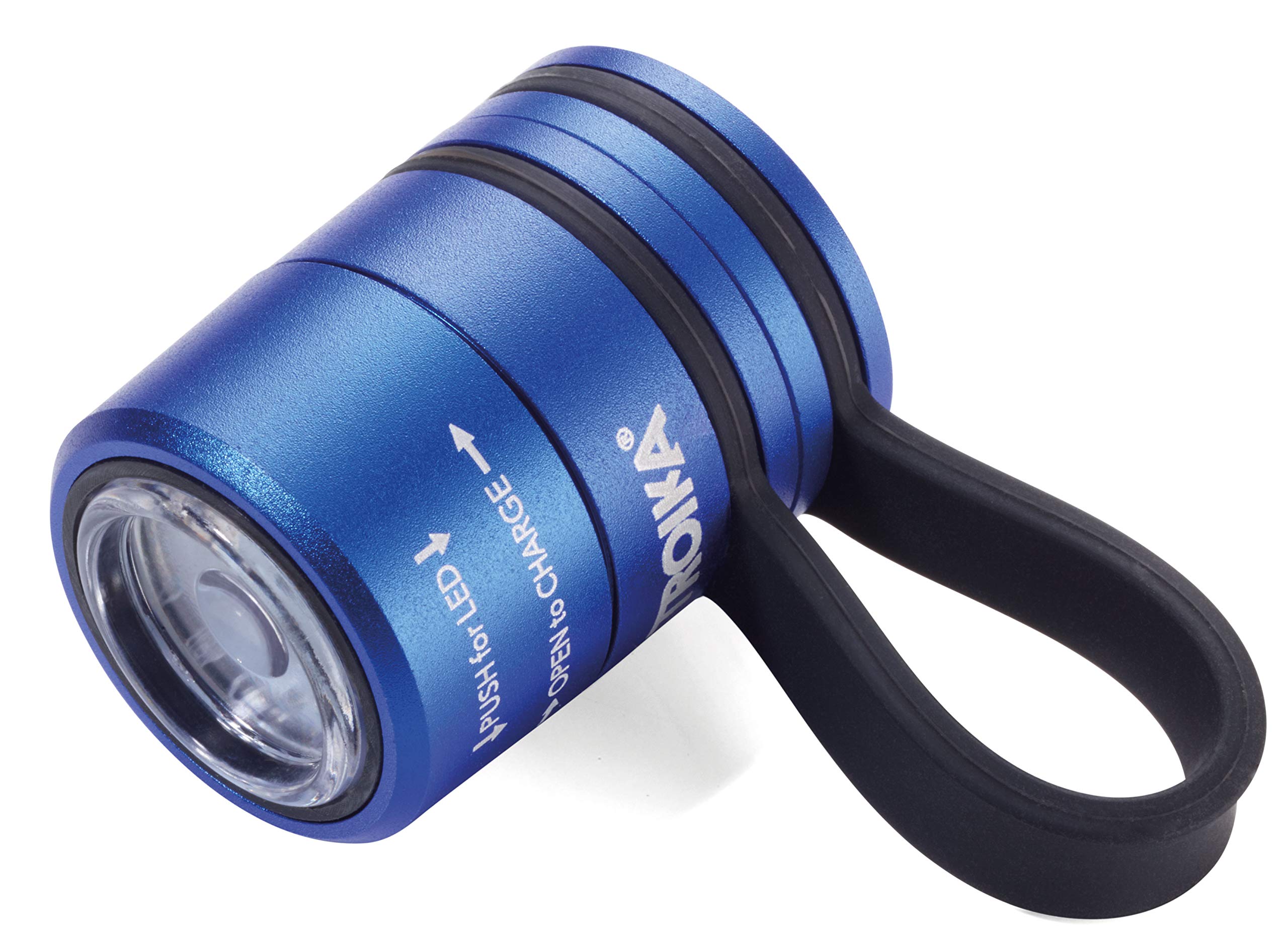 Troika Eco Run TOR90/BL, sports and safety light torch running light with strong magnet, blue.