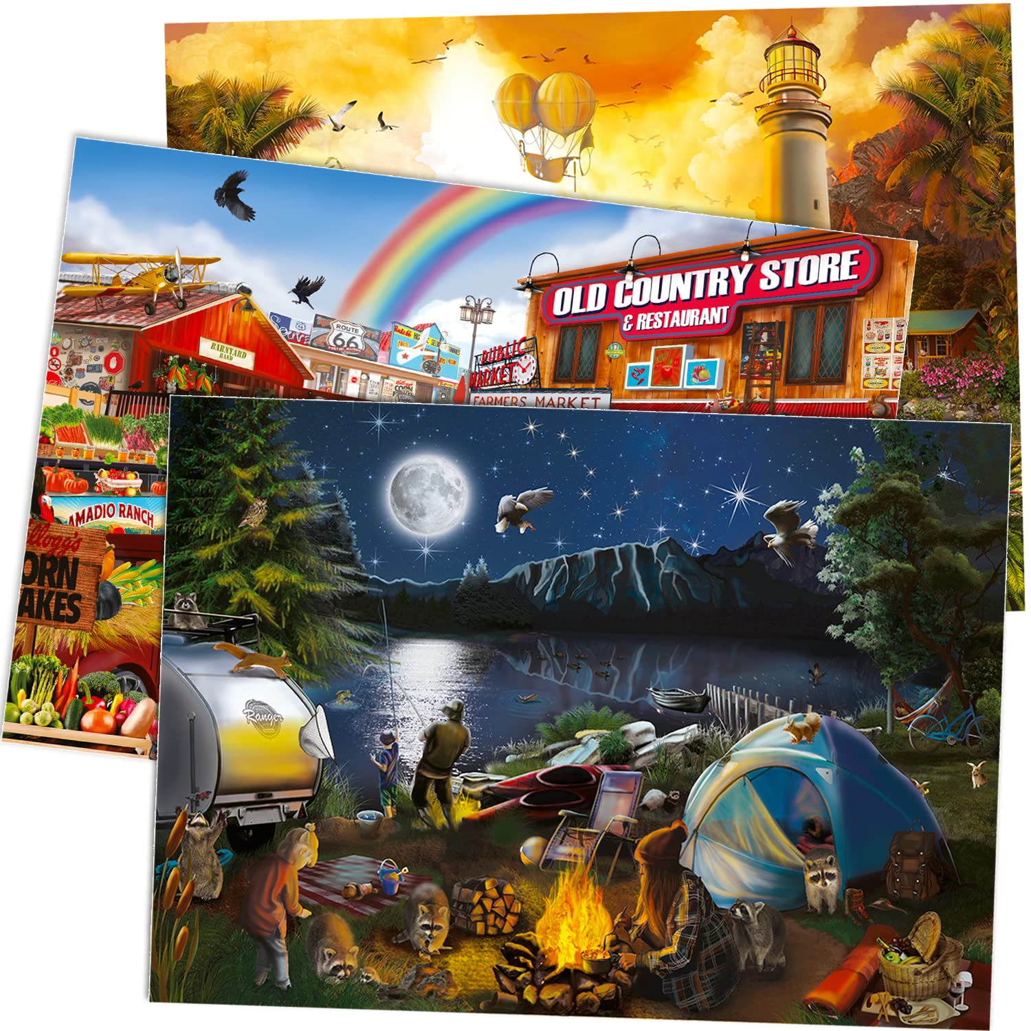 QUOKKA 1000 Piece Jigsaw Puzzle for Adults − 3 Packs of Unique Animal Adult Puzzles - Bazaar — image 1