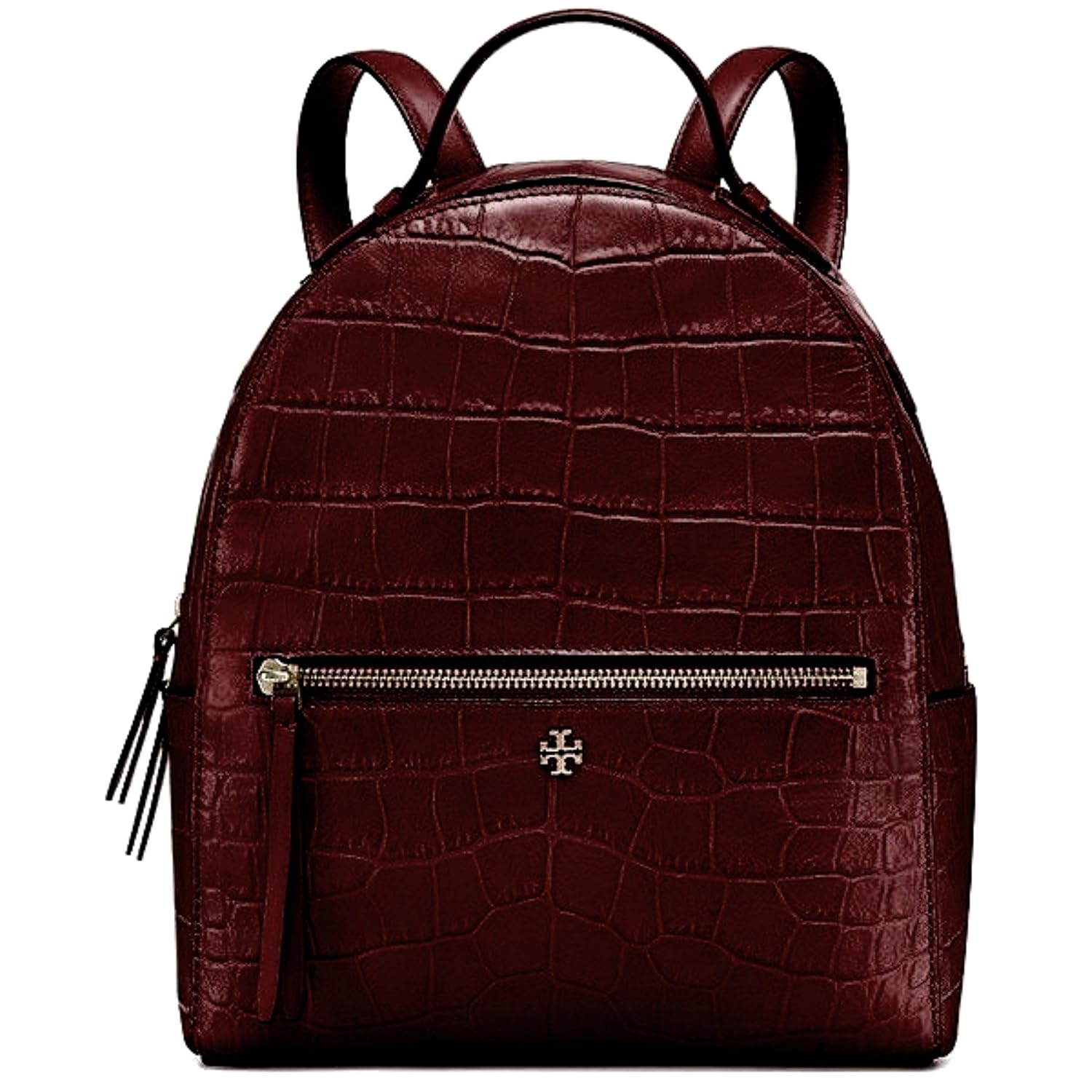 tory burch croc embossed backpack