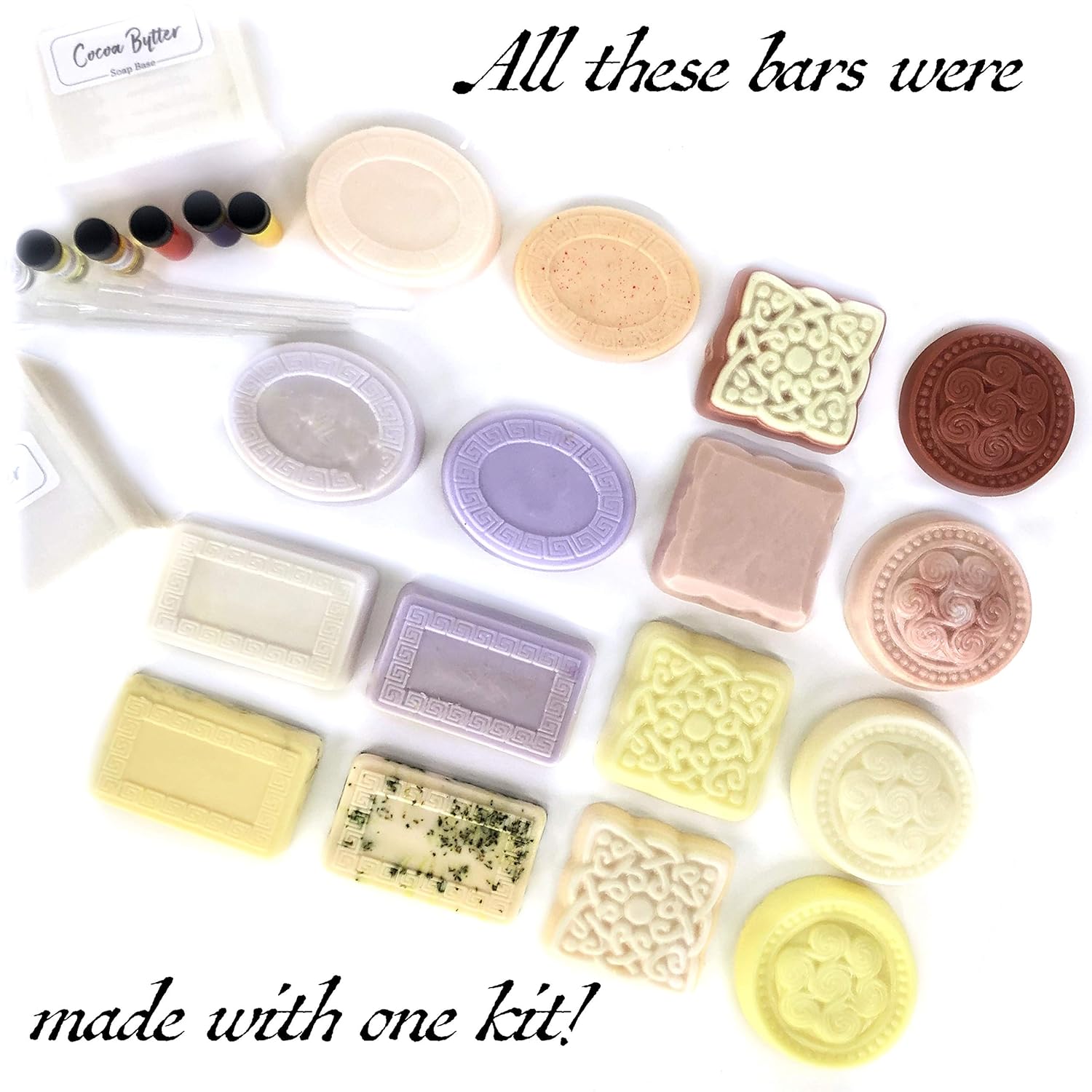 DIY Cocoa Butter Soap Making Kit - Learn How to Craft Custom Scented and Dyed Soap Bars: Beauty