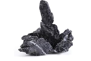 FISCAPE 4 PCS 6-8'' Natural Seiryu Stones Slate Stones for Aquariums Terrariums, Paludarium, Vivariums, Reptile, and Amphibian Enclosures