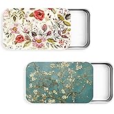 Gerkia 2Pack Travel Floss Picks Case, Refillable Portable Floss Pick Holder and Dispenser, Small Tin Box Containers.