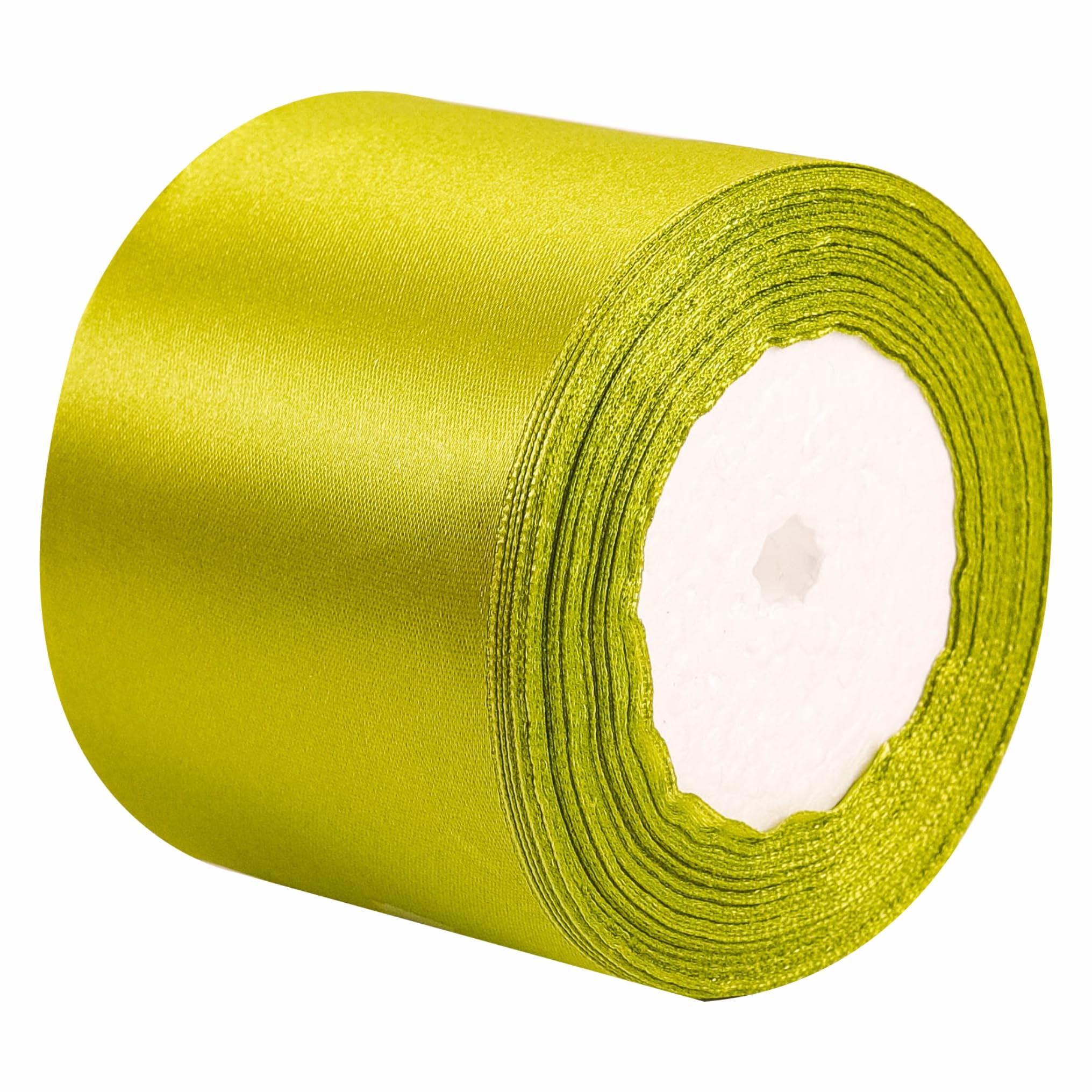 75mm Wide Army Green Solid Satin Ribbon for Gift Wrapping 22M,Silk Thick Ribbon Polyester Ribbon 75mm for Crafting Christmas,Hair Bows, Bouquets,Cake,Wedding Car,Party Decoration