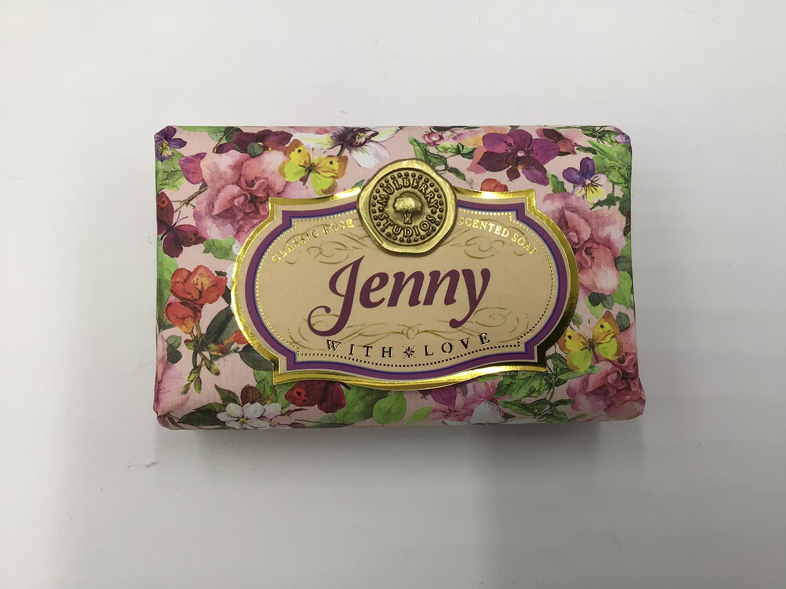 Jenny - Gift Soap Bar For Her Birthday Rose Scent Mum Grandmother Cleanser Lather Present Girl