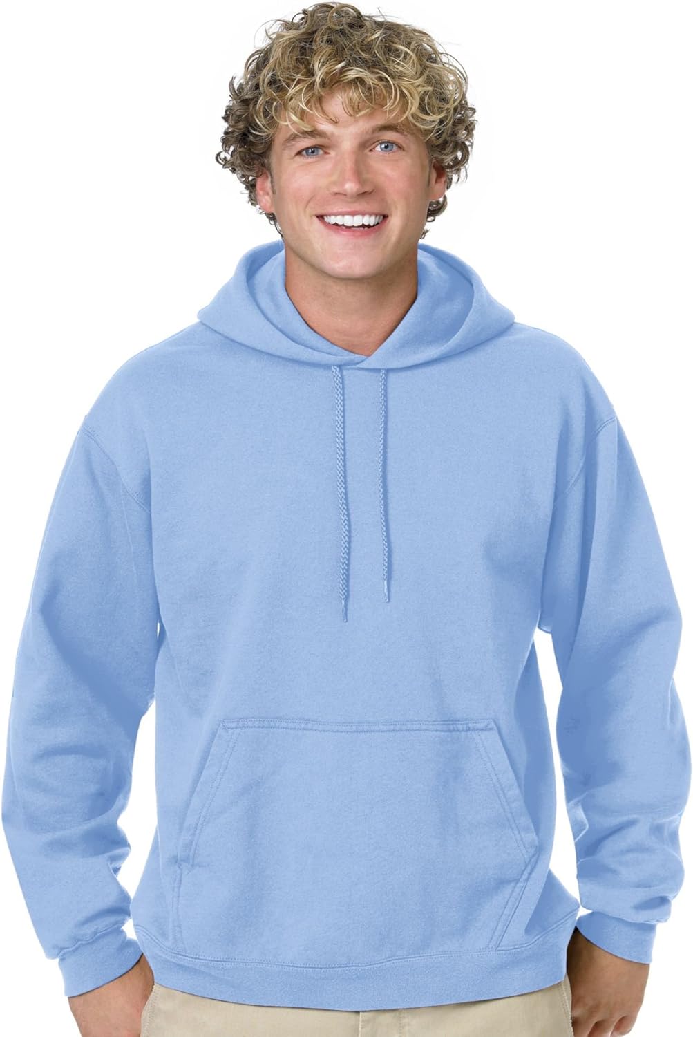 hanes light blue hoodie