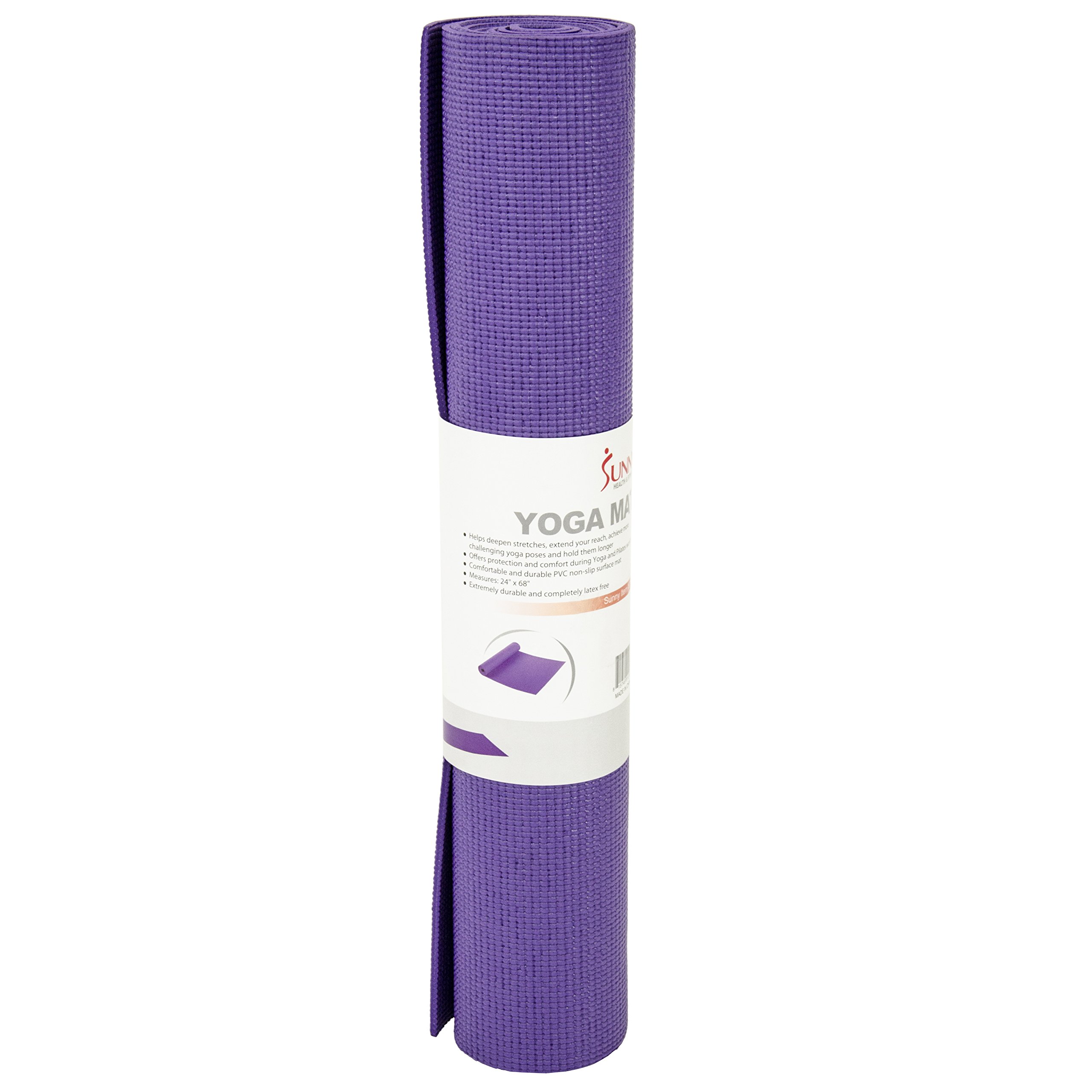 Sunny Health & Fitness NonSlip Yoga Mat Size 68 in x 24 in ExerciseN