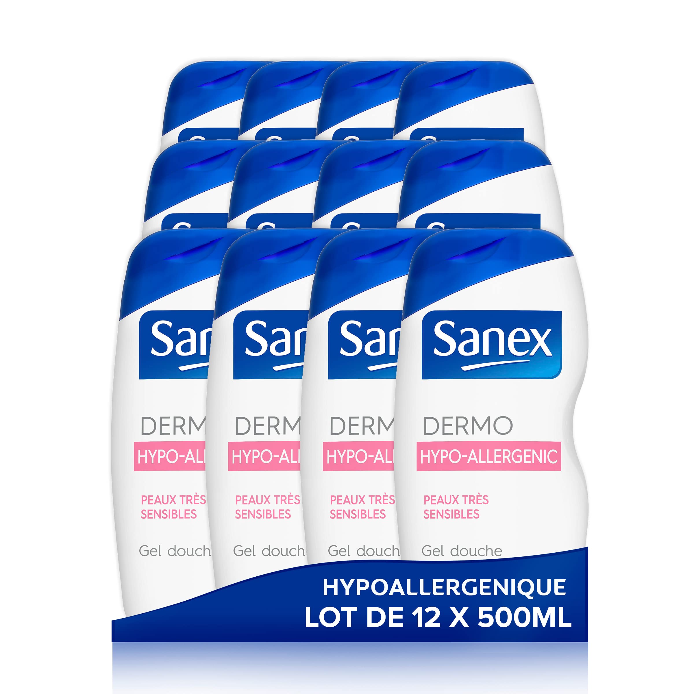 Sanex Dermo Hypo-Allergenic Shower Gel 500ml - Pack of 12