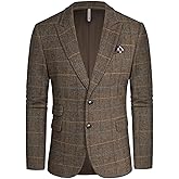 PJ PAUL JONES Men Tweed Blazer Wool Herringbone Sport Coat Jacket Vintage Blazers Suit Jackets