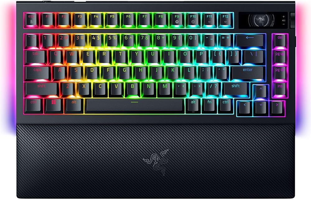 Razer BlackWidow V4 Pro 75 Wireless Keyboard OLED Display Bluetooth 4K Hz