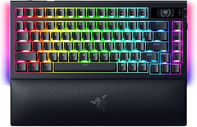 Razer BlackWidow V4 Pro 75 Wireless Keyboard OLED Display Bluetooth 4K Hz