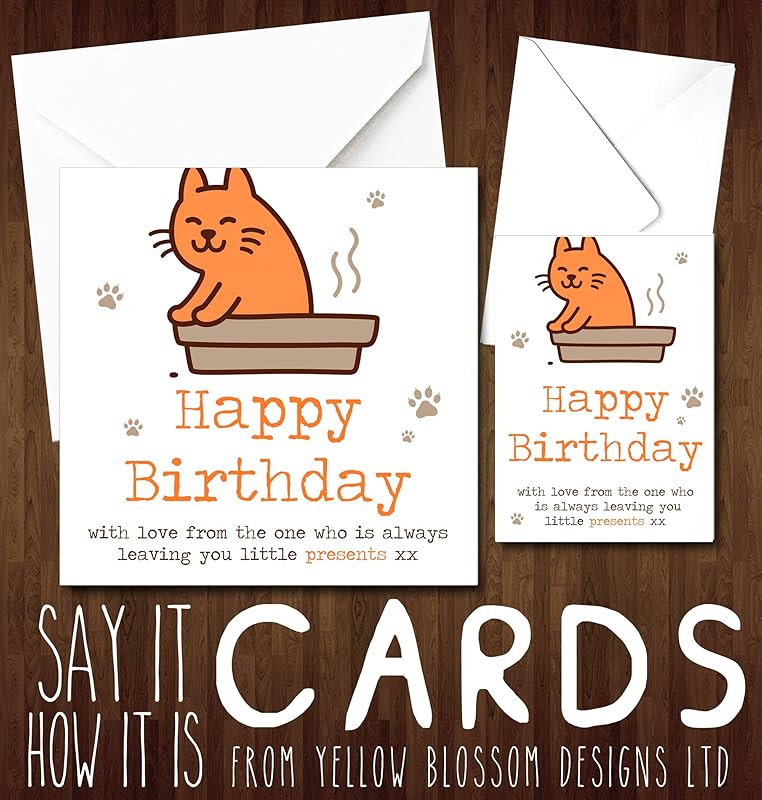 Download Funny Happy Birthday Card With Love Cat Mum Dad Friend Daughter Sister Wife Rude With Love From The One Who Is Always Leaving You Little Presents Novelty Hilarious Cheeky Alternative Gift Amazon Co Uk PSD Mockup Templates