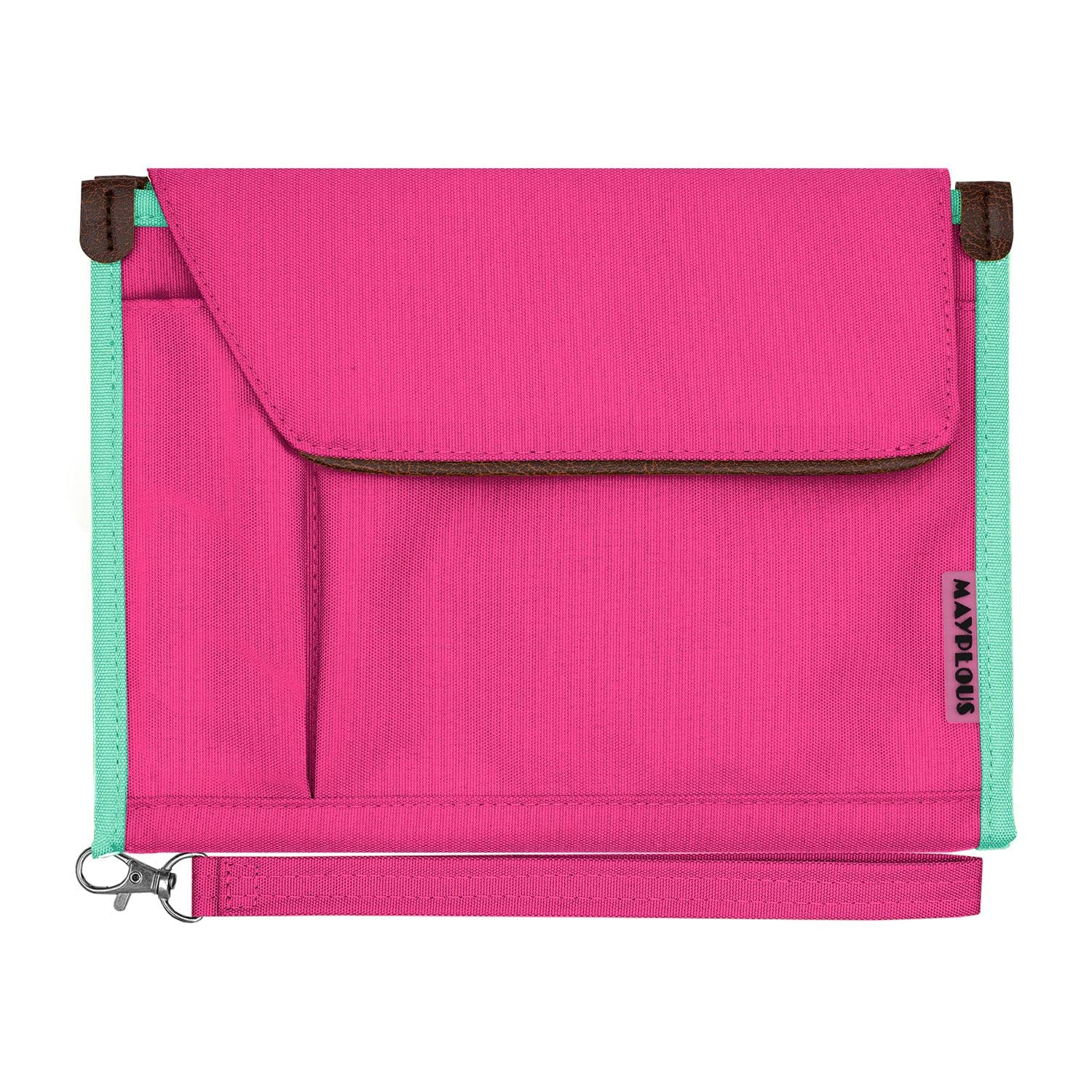 A5 Conference Folder Business Organiser Bag Notepad Carrying Case Document Case A5 Portfolio Organiser (Rose Red)