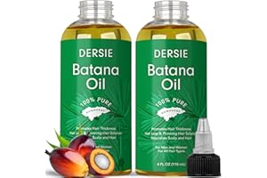 DERSIE (Pack of 2) Batana Oil for Hair Growth: Dr Sebi Organic Raw Batana Oil from Honduras - 100% Pure & Natural - For Thicker & Stronger Hair - 4 FL OZ Per Bottle