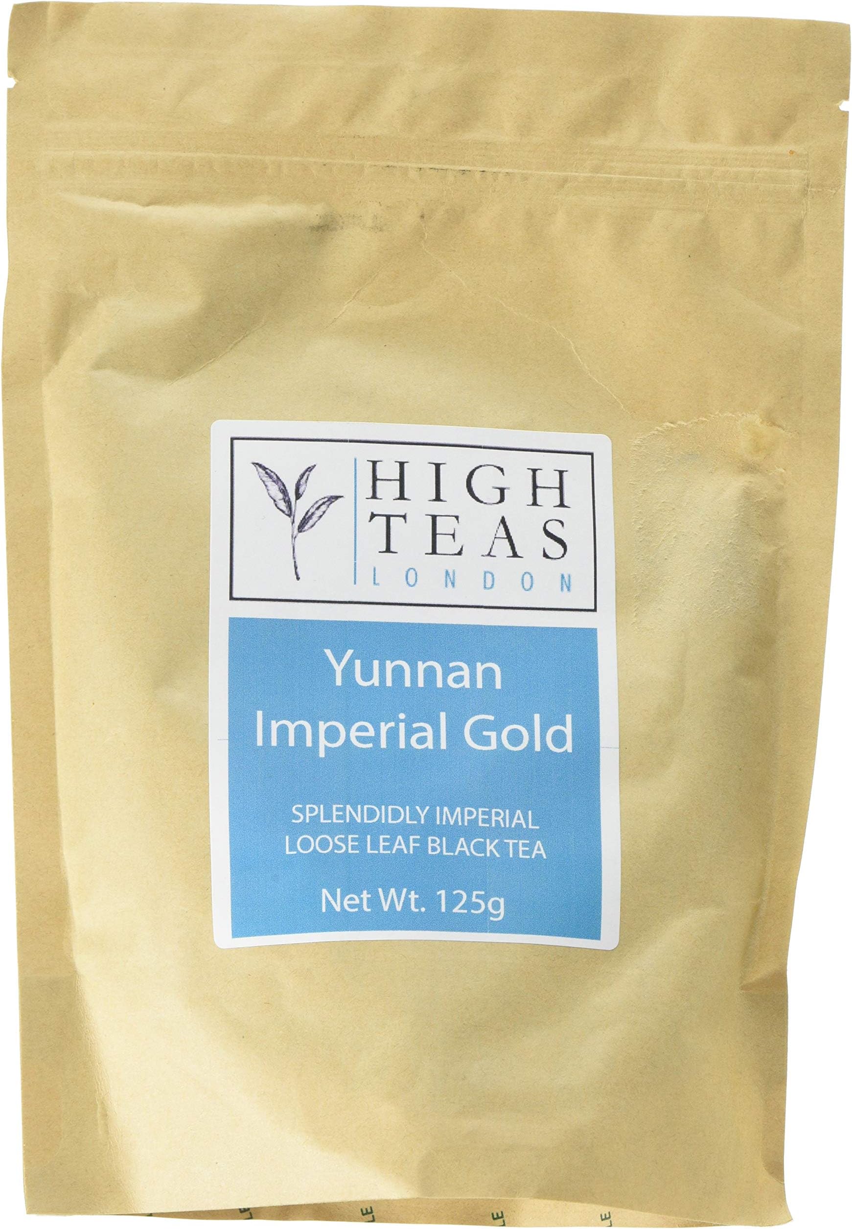 High Teas London Yunnan Imperial "Gold Tip" Shanghai Breakfast Black Tea, 125 g