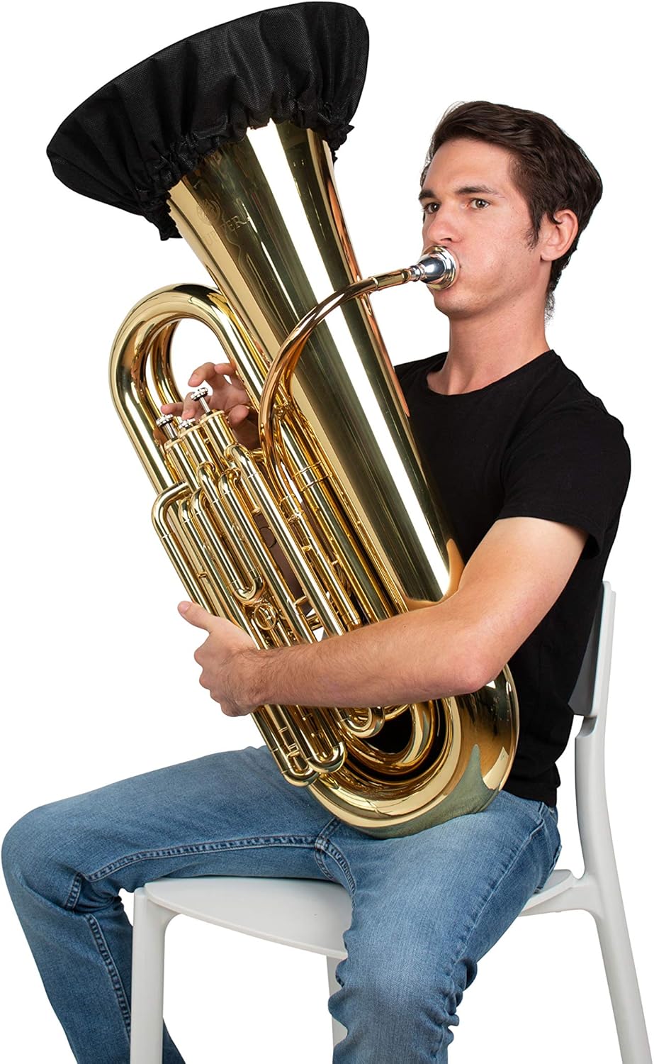 Gator Cases Double-Layer Aerosol Cover with MERV-13 Filter for Euphonium, French Horn; Fits Bell Sizes Ranging from 12 to 13-Inches (GBELLCVR1213BK): Musical Instruments