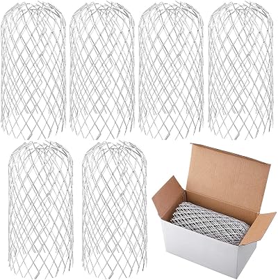 KAHEIGN 6Pcs Metal Gutter Guards Expandable Screen Filter Strainer Downpipe