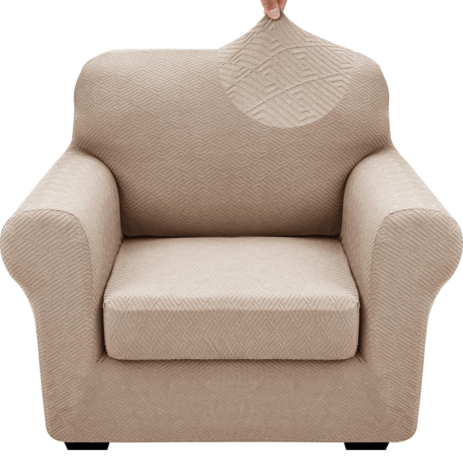 XINEAGE 2024 Newest 2 Pieces Chair Covers with Arms