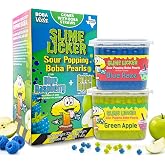BobaVida Slime Licker Popping Boba - 2 Tubs of Blue Raspberry &amp; Green Apple | Drinks &amp; Desserts Topping, Gluten-Free, Soy-Free, Made Without High Fructose Corn Syrup or Preservatives, Long Shelf Life