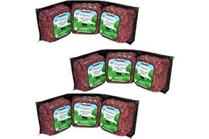 Kirkland Signature Organic Ground Beef - 85% Lean and 15% Fat - Raised Without Antibiotics - No Added Growth Hormones - Ready Set Gourmet Donate a Meal Program - 3 Pack (64oz Each)