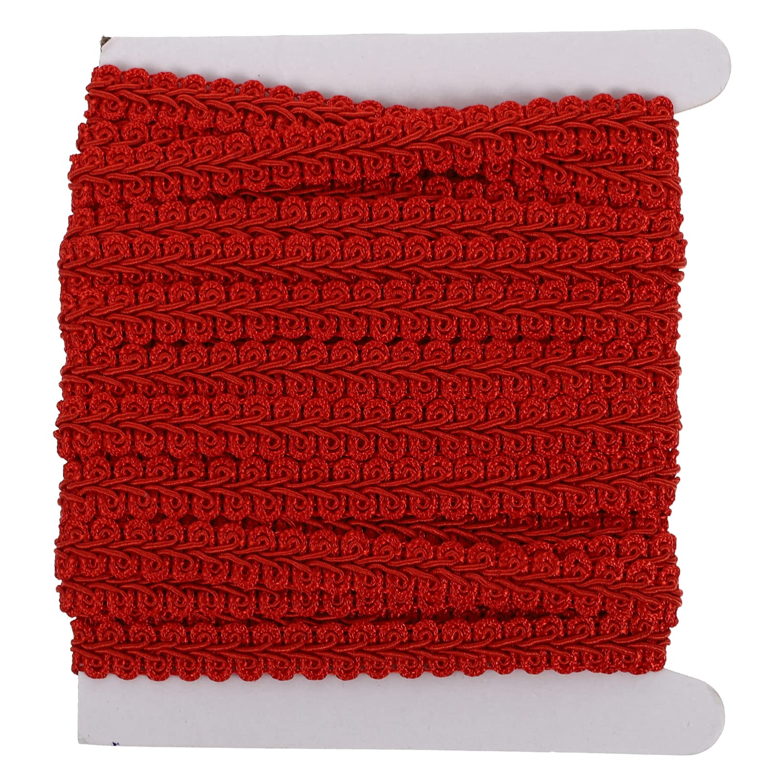 Red Polyester Braid Trim Ribbon, 15 Yards for Sewing, Home Decor, DIY Crafts, Upholstery, Curtains, Pillows, Costumes, and Lampshade Edging