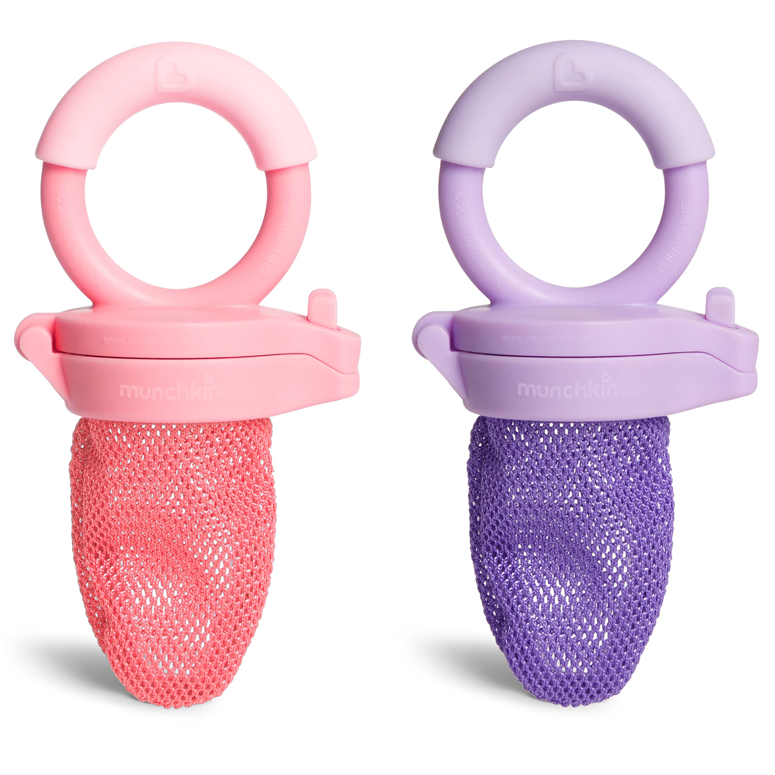 Photo 1 of Munchkin Baby Feeder for Fresh Food and Fruit, 2 Pack, Coral/Purple