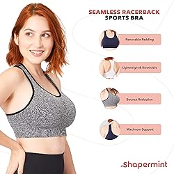 SHAPERMINT Sports Bras for Women - Workout Bras for