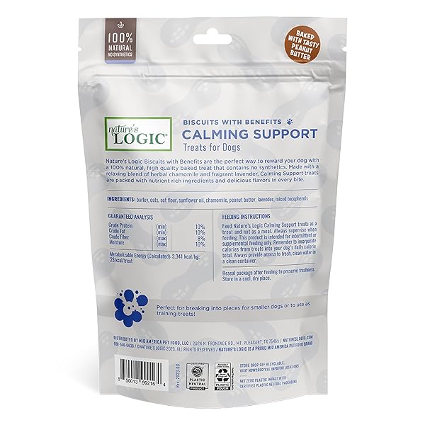 NATURE’S LOGIC BISCUITS WITH BENEFITS CALMING SUPPORT, 12OZ