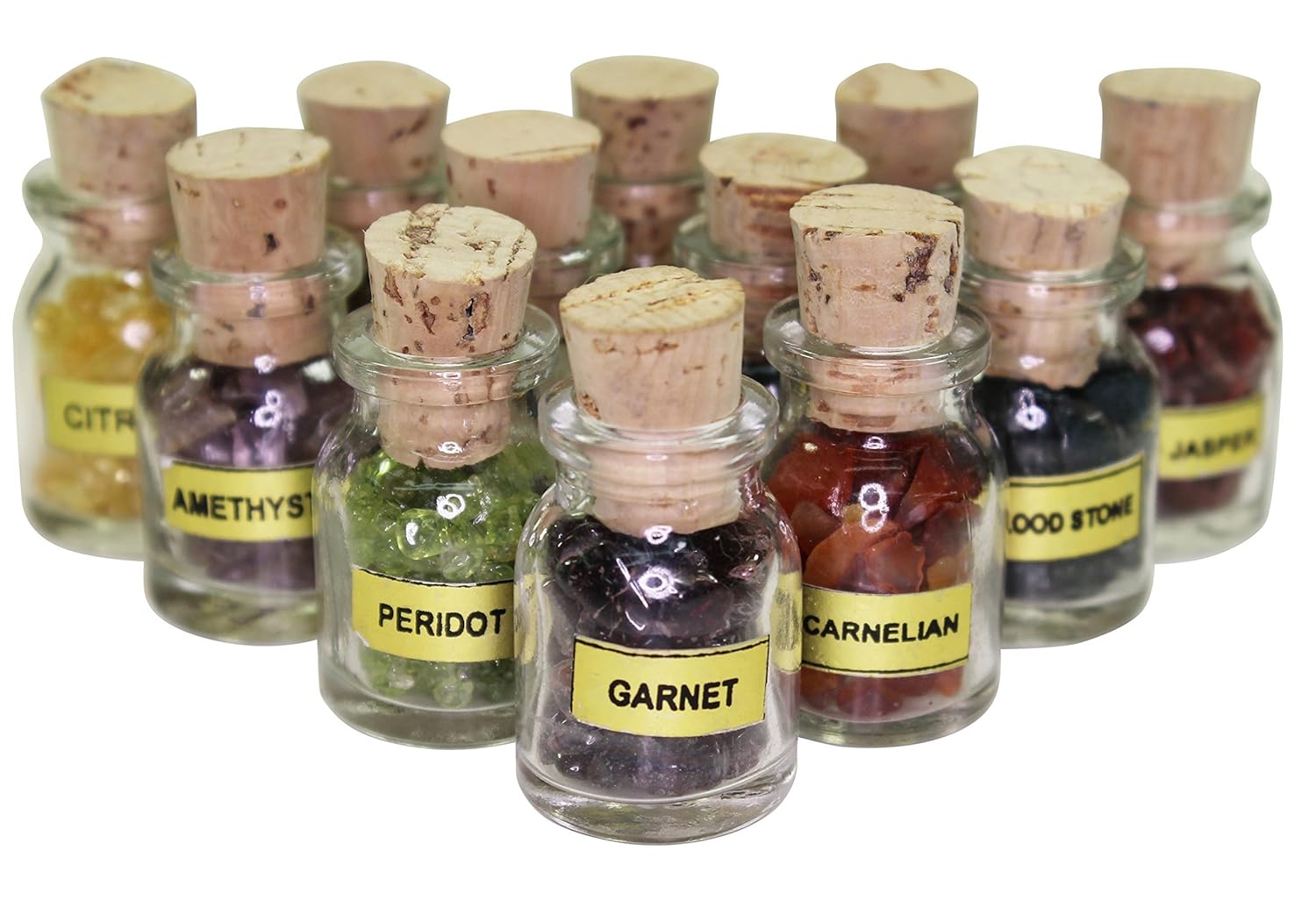 mini gemstone bottles