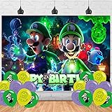 Luigi Mansion Backdrop 5x3 Vinyl Cartoon Mansion