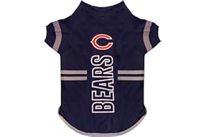 Pets First NFL Chicago Bears Dog T-Shirt, Football Dogs & Cats Shirt - Durable Sports PET TEE - 3 Sizes, NFL PET Outfit, Reflective TEE Shirt in Team Color Tee Shirts Cool, Busy Dog Shirt