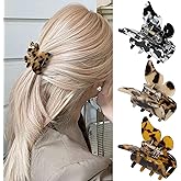 Butterfly Hair Clips Hair Claw Butterfly Tortoise Shell Jaw Clips 2.3 inch Beautiful Hair Accessories for Girls and Women. (3 pack)