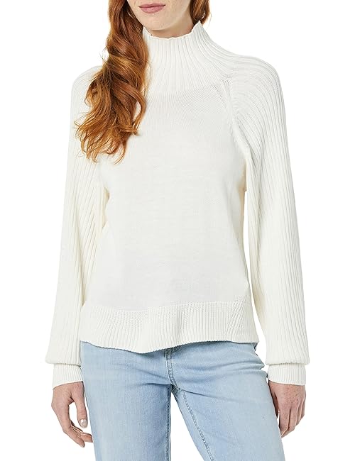 Daily Ritual Women's Ultra Soft Oversized Cropped Cocoon Sweater Sweater, Ivory, X-Small