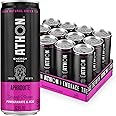 ATHON Natural Energy Drink: Aphrodite Pomegranate Acai | 50 Calories | 10g sugar | L-Theanine and B-Vitamins | 160mg Caffeine | 12 fl oz Cans (12 pack)