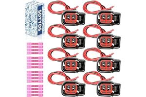 SDYYDS 1U2Z14S411ANA 8Pcs ABS Sensor/Fuel Injector Connector Wiring Harness Compatible with Select GMC Ford F-150 250 350/Chr
