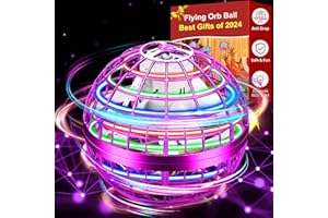 Vantexi Flying Orb Ball Toys 2023,Hand Controllable Magic Flying Ball Indoor Outdoor Toy,360° Rotation Boomerang Hover Ball Mini Drone with LED Lights,Birthday for Kids Adults(Purple)