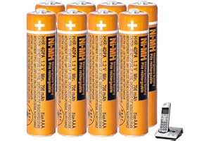 CUCESH NI-MH AAA Rechargeable Battery 1.2V 700mah 8 Pack Rechargeable Batteries for Panasonic Cordless Phones, Remote Controls, Electronics