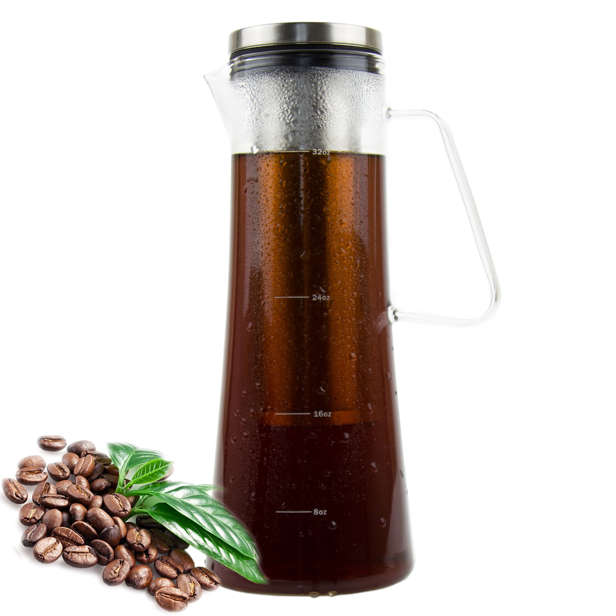Cold Brew Coffee Maker Coffee &Tea Pitcher, Tea Infuser, 1.0L / 34oz