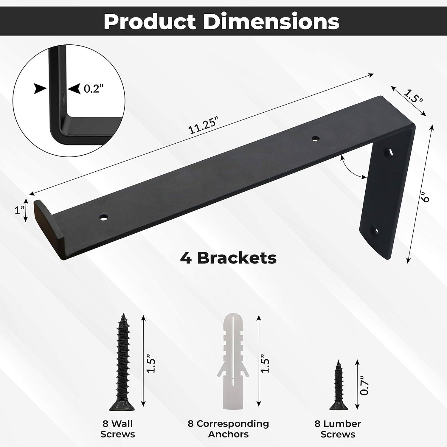 Farmhouse Shelf Bracket Shelving Brackets - 12 Inch Shelf Brackets with Mounting Hardware - Heavy Duty Shelf Brackets 12 Inch Bracket - Ideal Decorative Rustic Brackets for Your Kitchen: Home Improvement