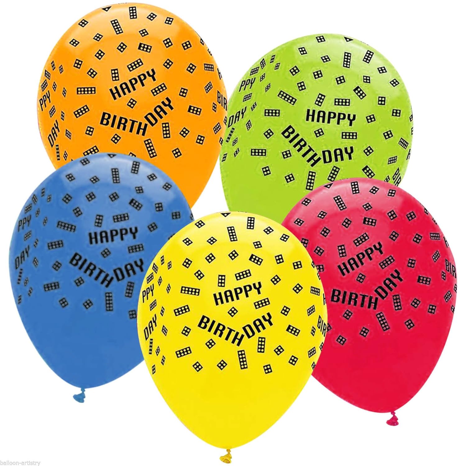 Block Party Latex Balloons 6 Per Pack Amazon.co.uk Toys & Games