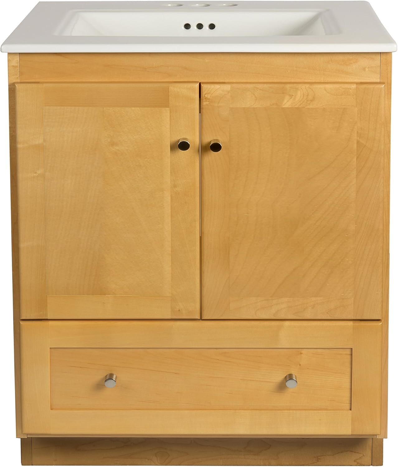 Ronbow Shaker 30 Inch Bathroom Vanity Set In Maple Wood Cabinet