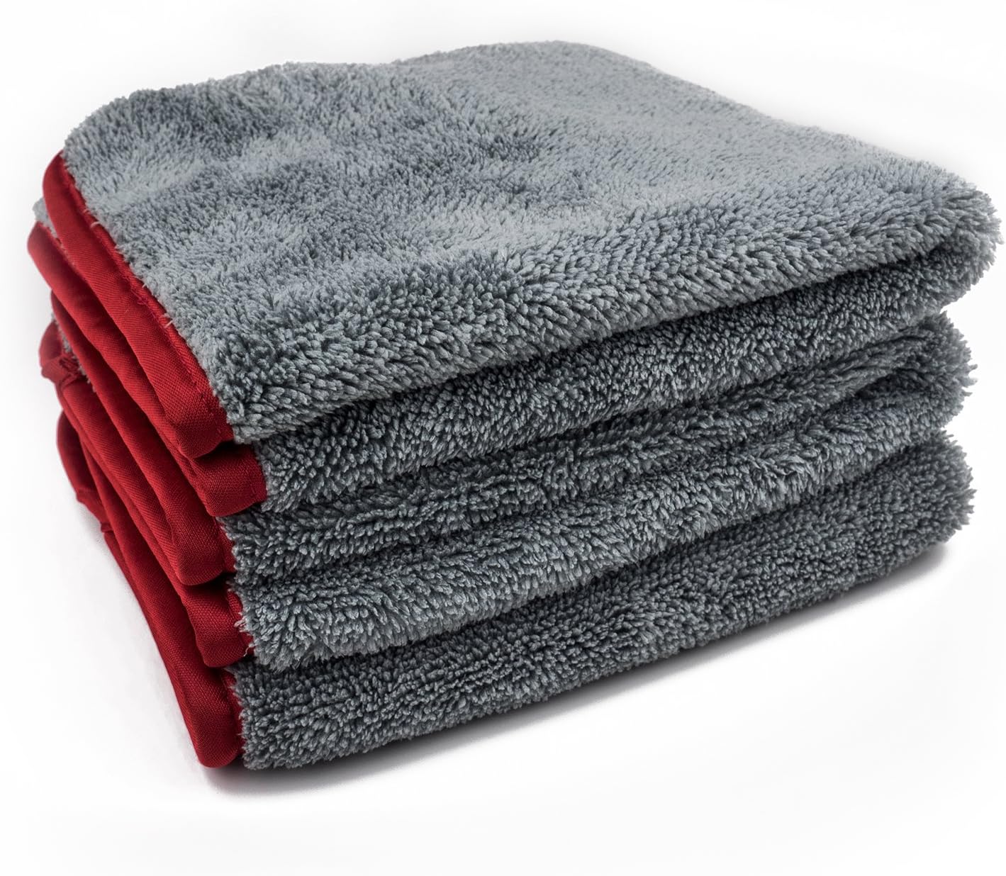 Set of 3 - Ultra Plush 650GSM Chinchilla Microfiber Towel 16x16โ โ Super Soft, Scratch Free Towels โ Great for Waterless Wash, Quick Detail, Interior Dusting
