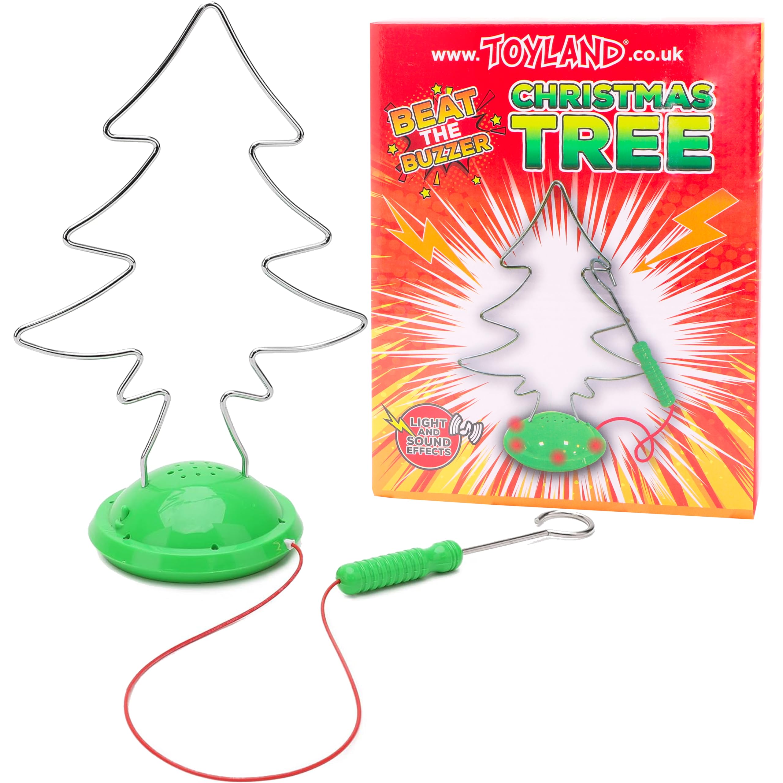 Toyland® Christmas Tree Shaped Beat The Buzzer Game - Light & Sound Effect - Novelty Christmas Family Games
