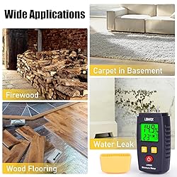 Wood Moisture Meter, LONVOX Pin-type Digital